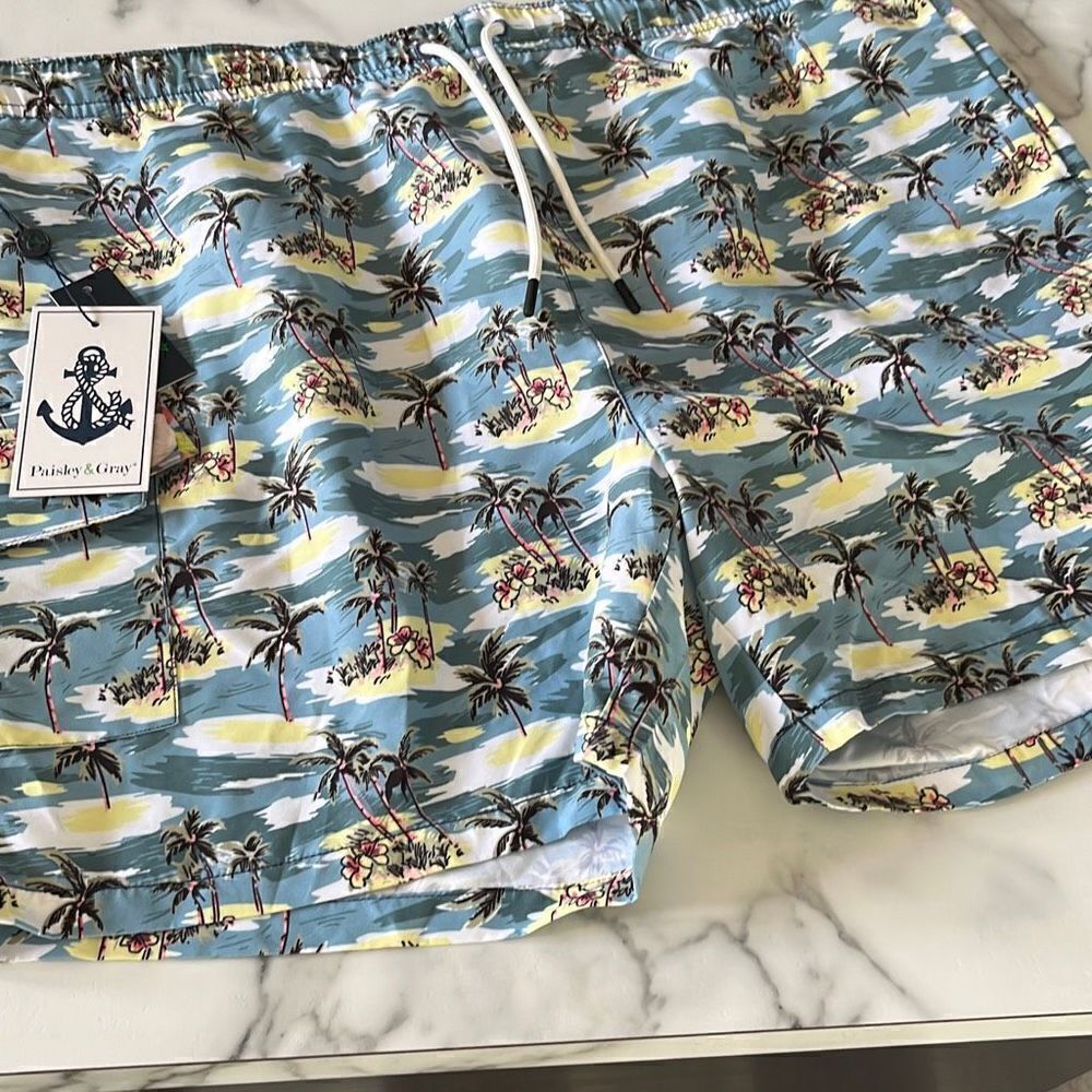 NWT Paisley & Gray Swim Trunks Sz. XXL